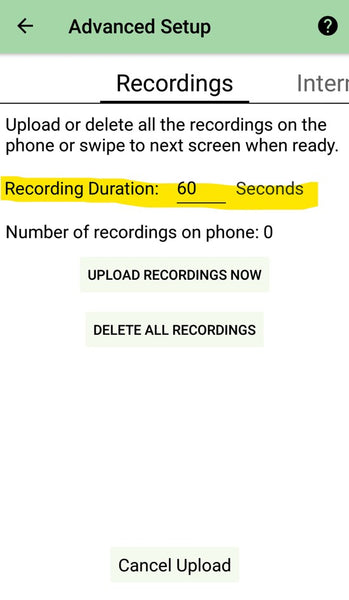 Bird monitor recordings now variable length