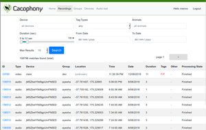 Bird monitoring cloud storage & processing: outside NZ